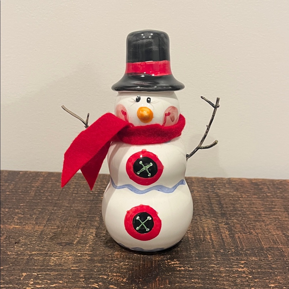 Ceramic Handmade Snowman Figurine